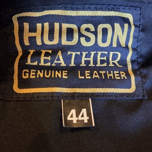 Mens Hudson Black Leather Genuine Leather Vest Size 44 Excellent Condition - Picture 5 of 7